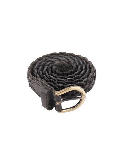 mens-leather-twist-belt-im514 / Black