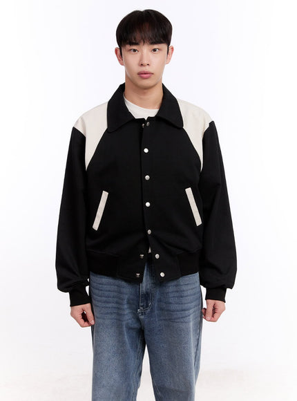 Men's Two-Tone Varsity Jacket IM512