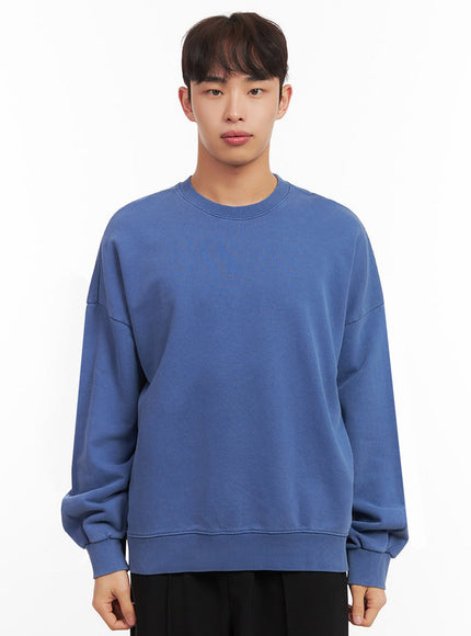 Men's Loose-Fit Long Sleeve Crew Neck IF521