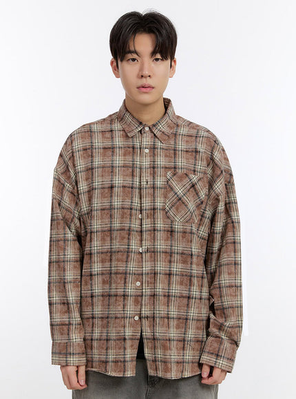 Men's Long-Sleeve Flannel Shirt IF528