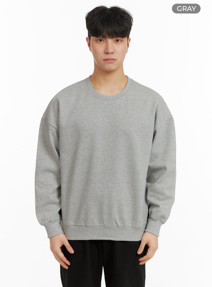 mens-basic-cotton-sweatshirt-ia402 / Gray