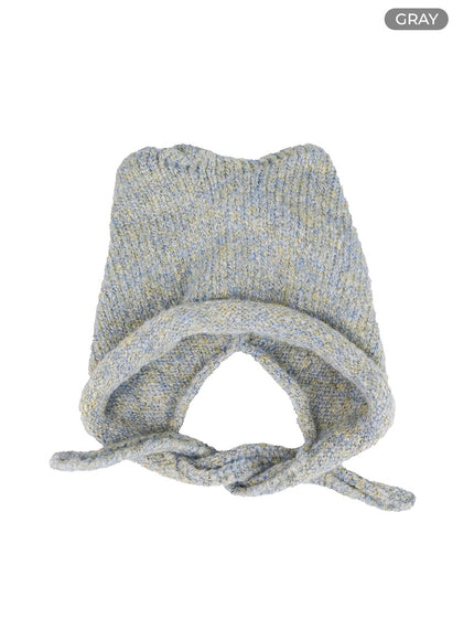 knit-bliss-cat-beanie-io430 / Gray