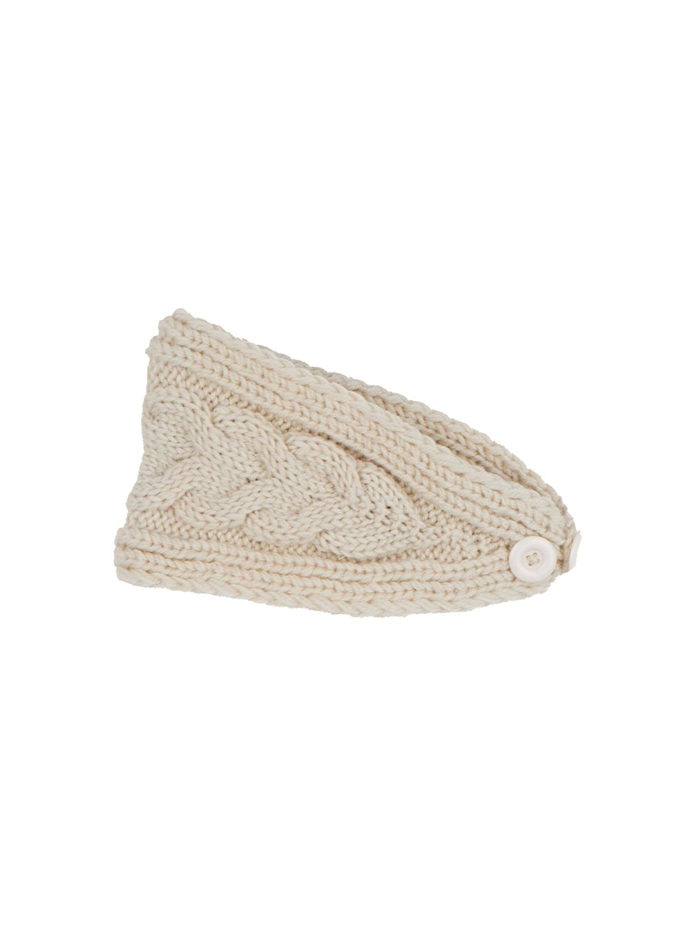 cable-knit-headband-in427 / Light beige