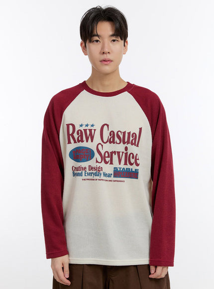 Men's Casual Graphic Long-Sleeve T-Shirt IF528