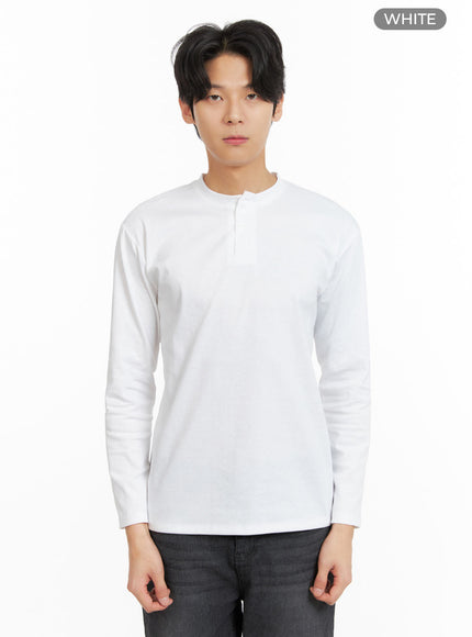 mens-basic-long-sleeve-polo-tee-ia402 / White