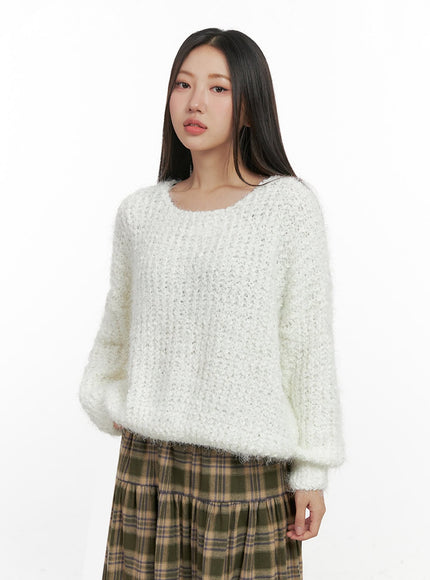 classic-solid-long-sleeve-sweater-in415 / White