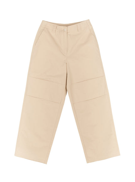 Wide-Fit Cotton Pintuck Trousers IM513