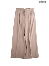 simple-wide-trousers-im414 / Beige