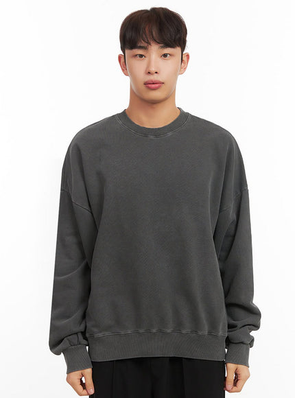 Men's Loose-Fit Long Sleeve Crew Neck IF521