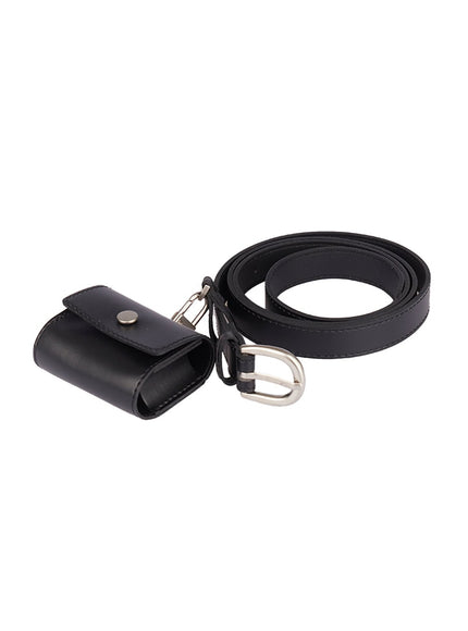 Faux Leather Belt with Pouch IM513