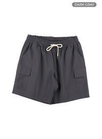 mens-straight-fit-cargo-shorts-ia401 / Dark gray