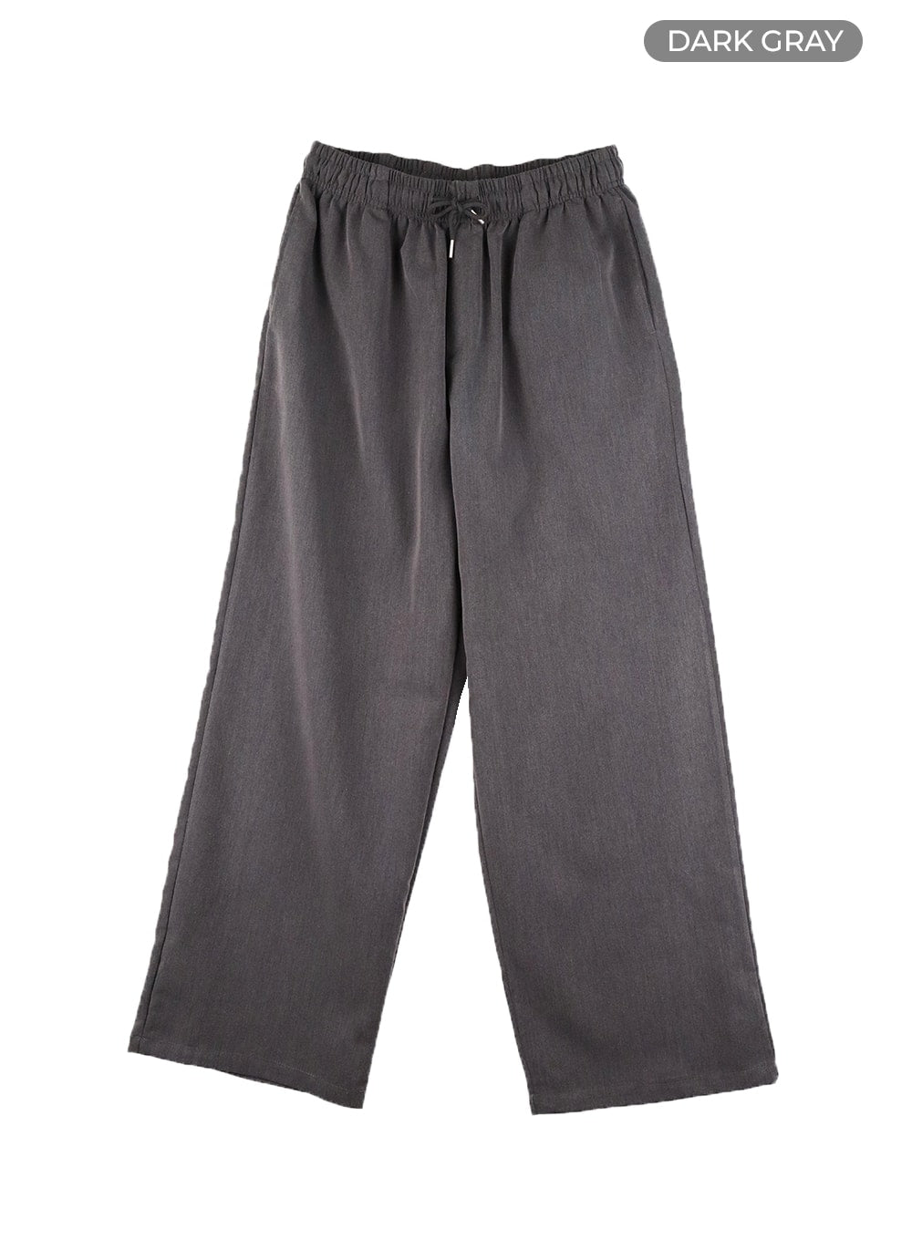mens-banded-wide-leg-trousers-ia401 / Dark gray