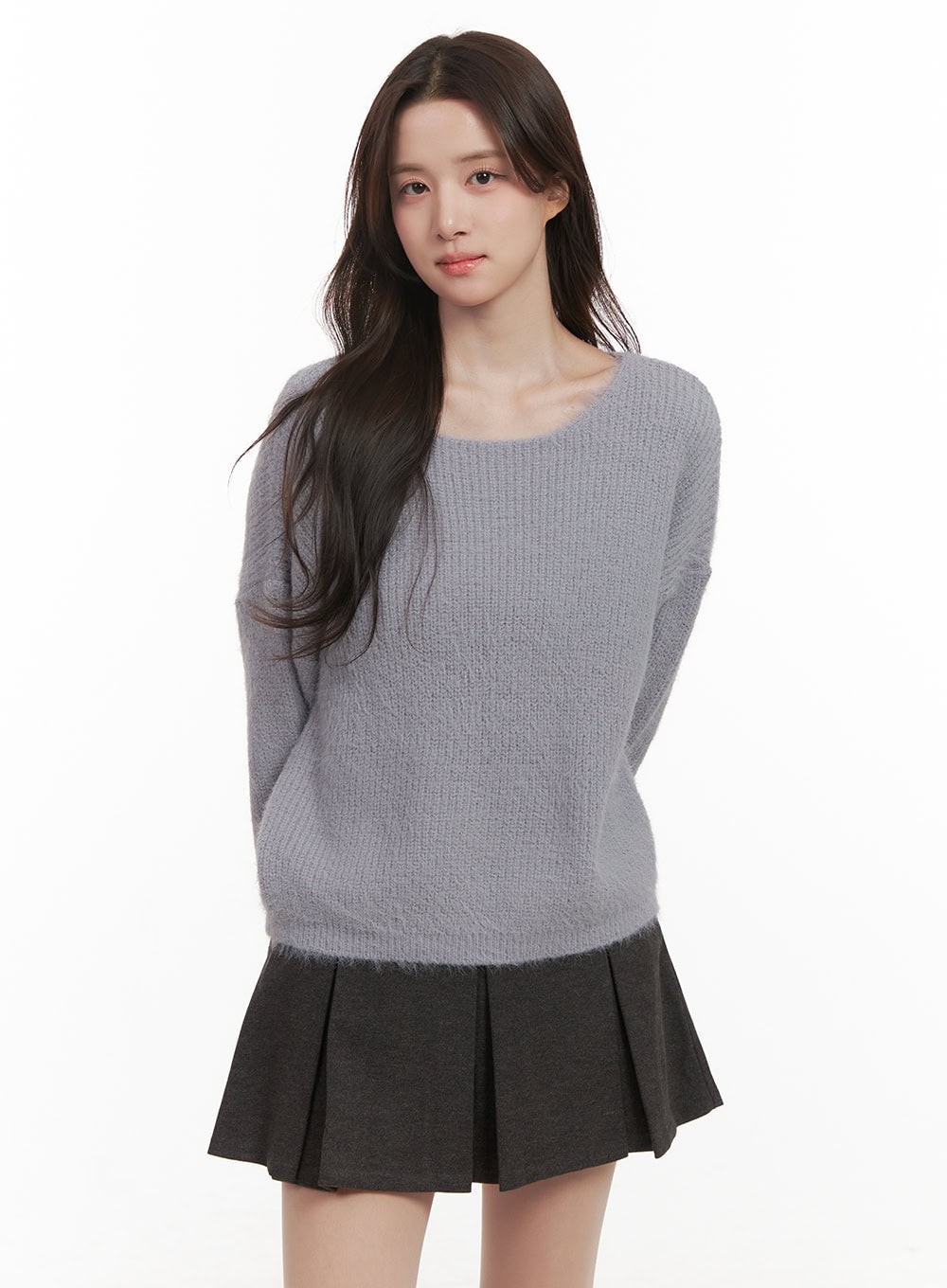 Cozy Boat-Neck Oversized Sweater IJ510