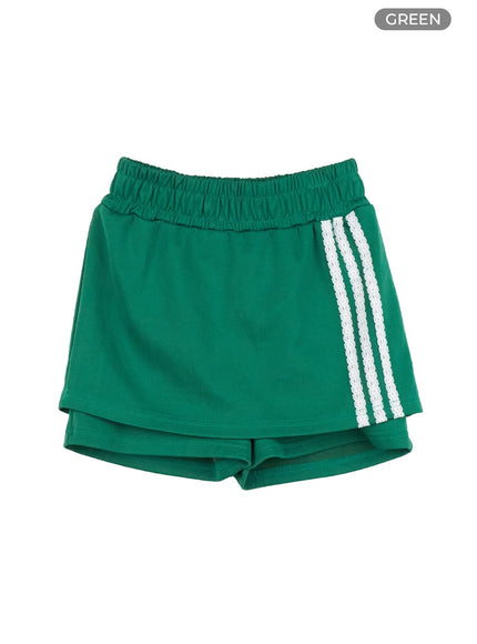 sporty-stripe-skort-ig405 / Green