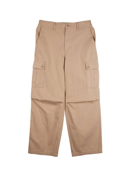 mens-wide-fit-cargo-pockets-cotton-pants-id413 / Beige