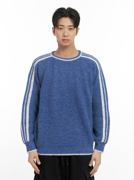 mens-raglan-knit-long-sleeve-id406 / Blue