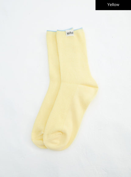 ribbed-knit-socks-in316 / Yellow