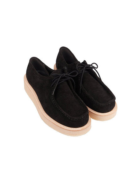 mens-suede-lace-up-loafers-im514 / Black