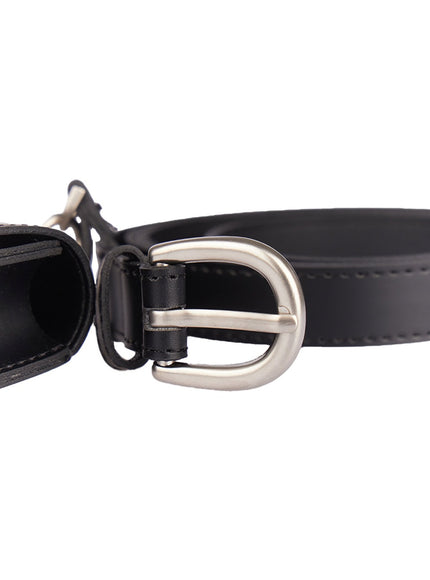 Faux Leather Belt with Pouch IM513