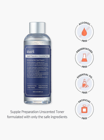 Supple Preparation Unscented Toner (180ml)