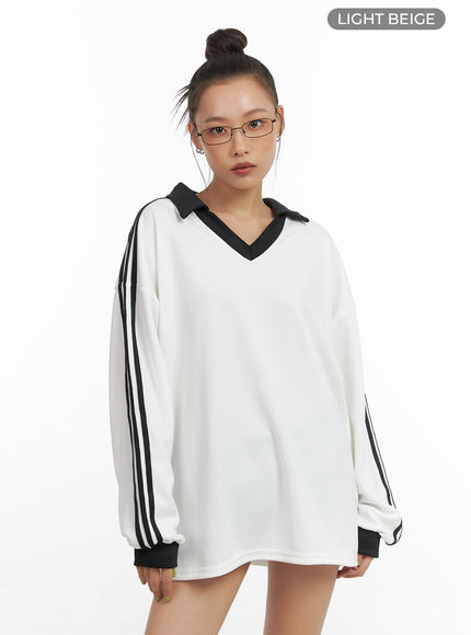 striped-v-neck-hoodie-co424