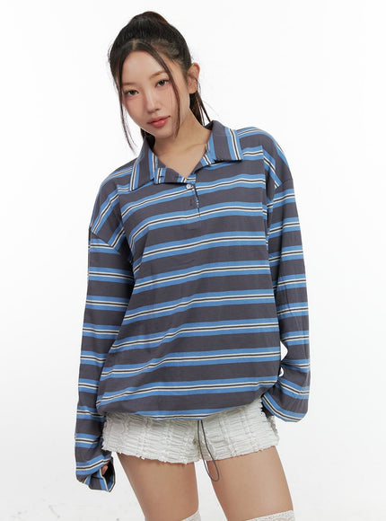 stripe-buttoned-collar-tshirt-cn412