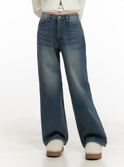 Emily Washed Straight-Leg Jeans CJ502