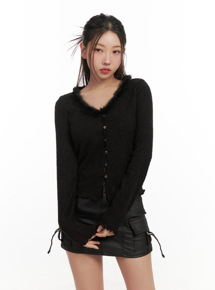 softknit-cardigan-cn428 / Black