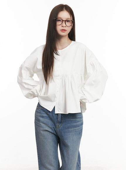 Loose-Fit Buttoned Blouse CM512