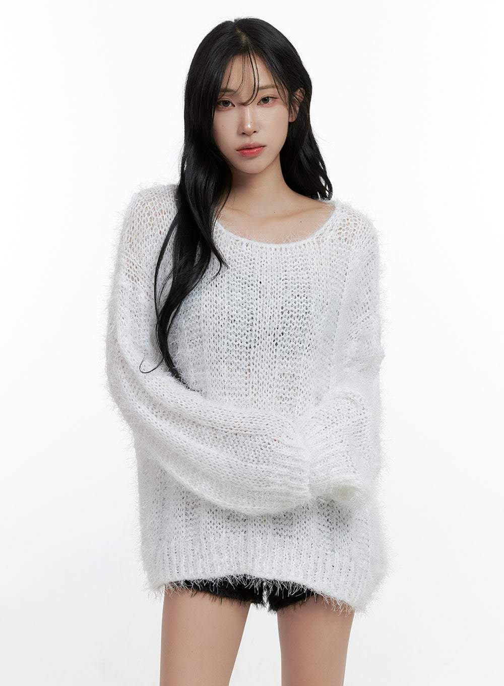 cozyknit-oversize-sweater-cn408 / White