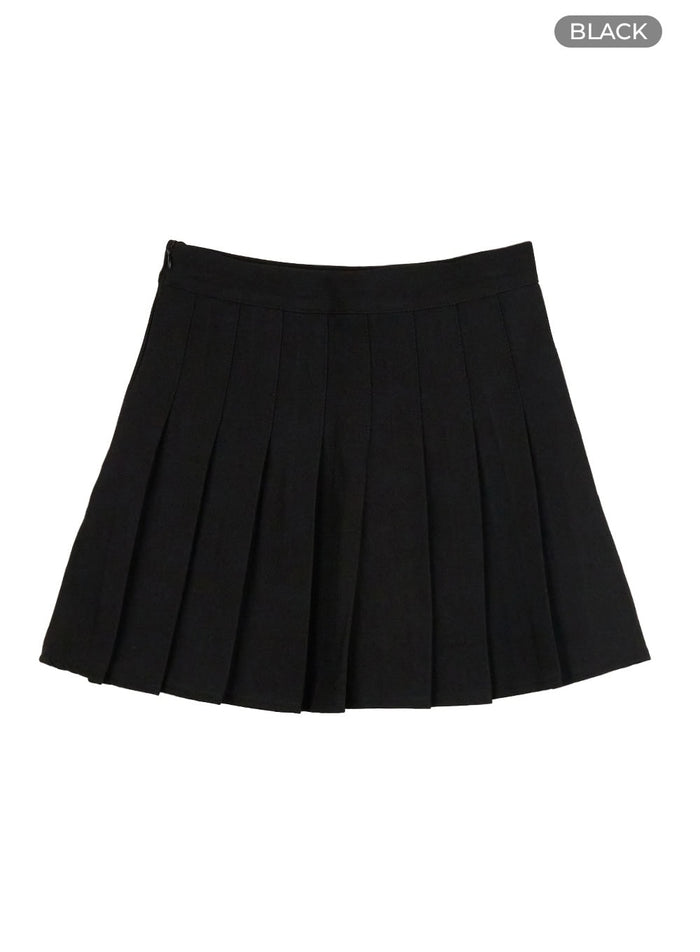 pleated-chic-mini-skirt-ou419 / Black
