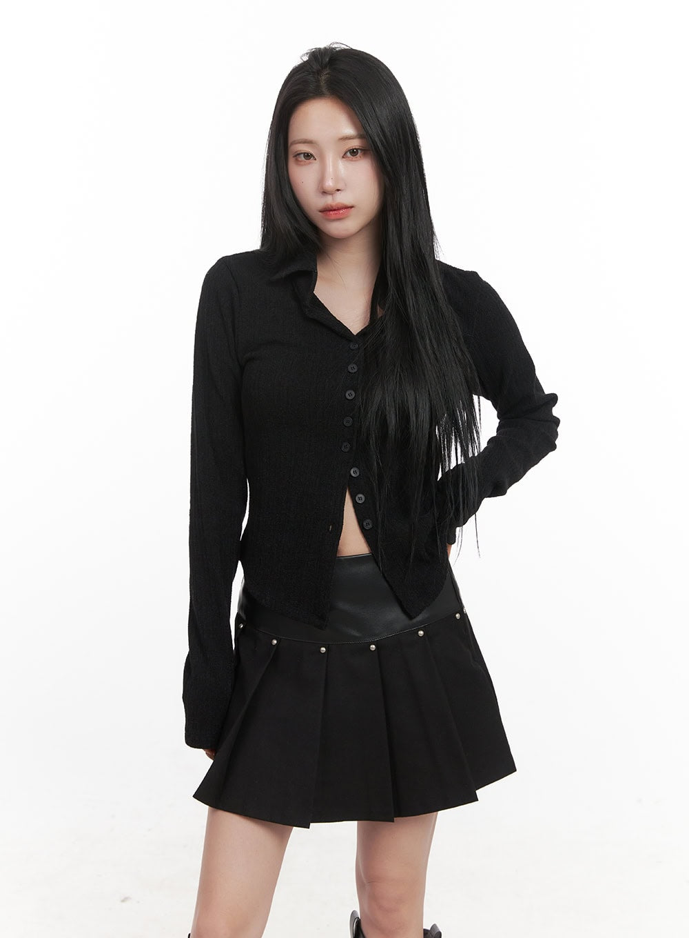 Collared Button-Up Sweater CJ517