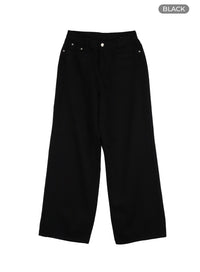wide-leg-cotton-pants-oy409 / Black