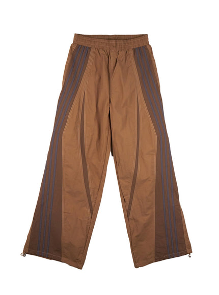 striped-loose-fit-trackpants-cn421 / Brown