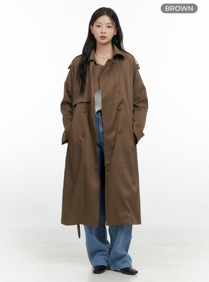 classic-long-trench-coat-os423 / Brown