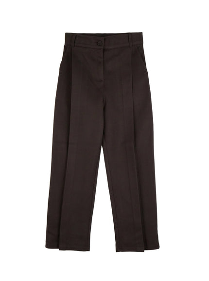 elegant-pintuck-trousers-on408 / Brown