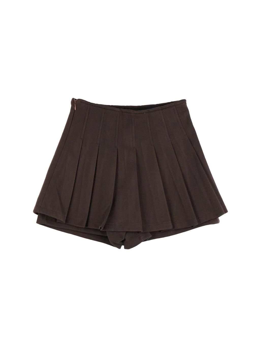 classic-pleated-mini-skirt-on418 / Dark brown