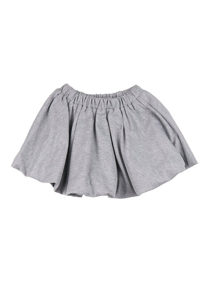 pintuck-flare-mini-skirt-cj516 / Gray