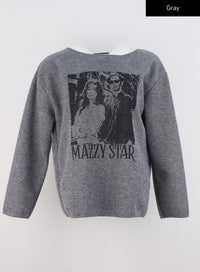graphic-sweater-pullover-cs327 / Gray