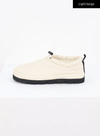 puffer-string-shoes-co330 / Light beige