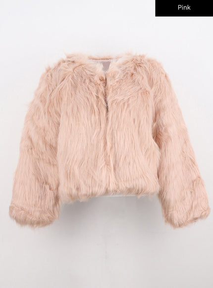 soft-faux-fur-jacket-co327 / Pink