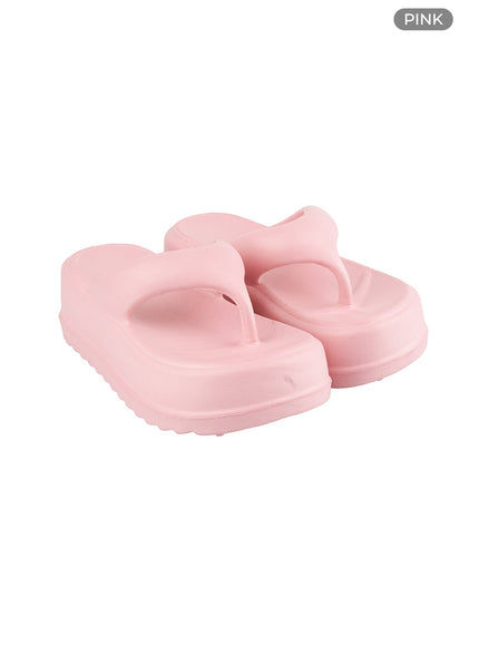 platform-thong-slides-ou418 / Pink