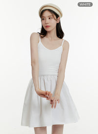 flare-mini-sleeveless-dress-oa405 / White