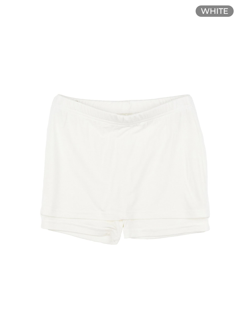 basic-layered-shorts-ou403 / White