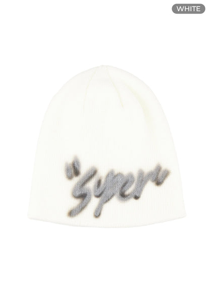 graffiti-lettering-beanie-cs403 / White