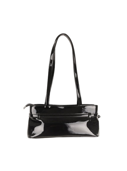 Buckle Heart Faux-Leather Shoulder Bag CM511