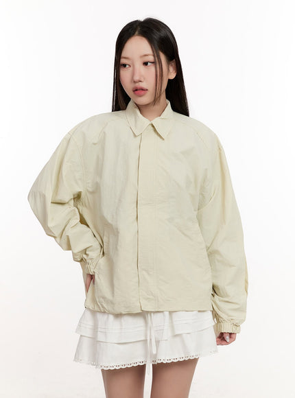 Collared Loose-Fit Windbreaker Jacket CM510