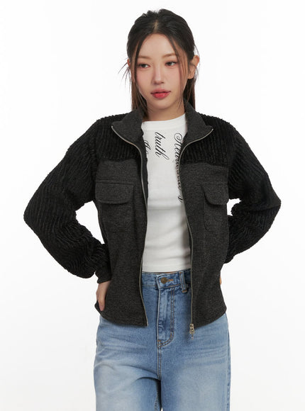 frosty-chic-puffer-jacket-cn428 / Black