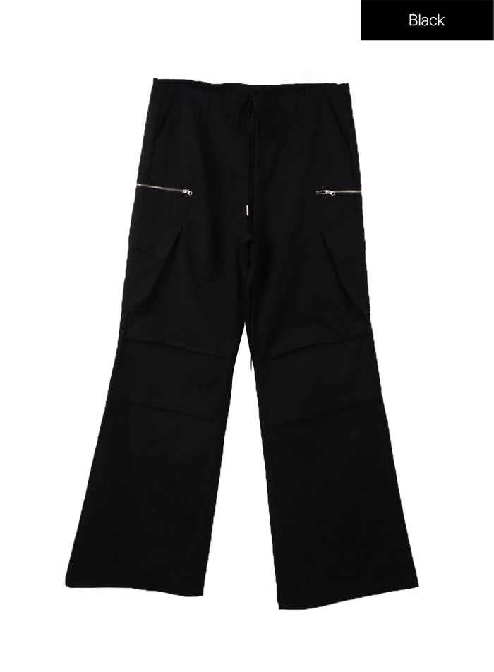 cargo-pocket-string-pants-cf414 / Black