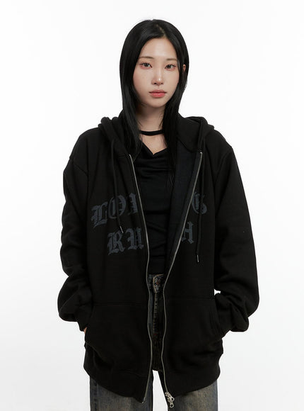 Urban Zip-Up Graphic Hoodie CN411